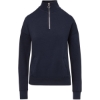 Custom Womens Cloud Fleece Quarter-Zip Sweatshirt Navy