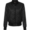 Custom Womens HeatLast™ Quilted Packable Bomber Black