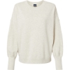 Custom Womens Sueded Fleece Crewneck Sweatshirt Oatmeal