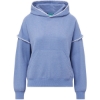 Custom Womens Mood & Vibe™ Teegan Crafty Hooded Sweatshirt Blue Iris