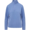 Custom Womens Zelda Zig Zag Quarter-Zip Pullover Blue Iris