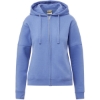 Custom Womens Vintage Fleece Hooded Full-Zip Sweatshirt Blue Iris