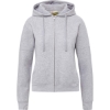 Custom Womens Vintage Fleece Hooded Full-Zip Sweatshirt Heather Grey