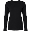 Custom Womens RegenX Cotton Underscrub Long Sleeve T-Shirt Black