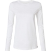 Custom Womens RegenX Cotton Underscrub Long Sleeve T-Shirt White