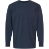 Custom Mens Traditional Heavyweight Long Sleeve T-Shirt Dark Navy