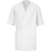 Custom Mens Collarless Poplin Butcher Wrap White