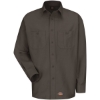 Custom Mens Long Sleeve Work Shirt Charcoal