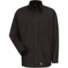 Custom Mens Tall Long Sleeve Work Shirt Black