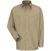 Custom Mens Tall Long Sleeve Work Shirt Khaki