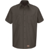 Custom Mens Tall Short Sleeve Work Shirt Charcoal