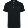 Custom Mens Heavyweight Traditional Short Sleeve Henley Black