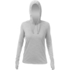 Custom Womens Breeze Tech Hooded Long Sleeve T-Shirt Alloy Heathered