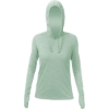 Custom Womens Breeze Tech Hooded Long Sleeve T-Shirt Olive Heathered