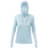 Custom Womens Breeze Tech Hooded Long Sleeve T-Shirt Sky Heathered