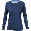 Custom Womens Breeze Tech Long Sleeve T-Shirt Navy Heathered
