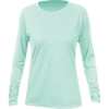 Custom Womens Breeze Tech Long Sleeve T-Shirt Seafoam Heathered