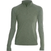 Custom Womens Flight Tech Quarter-Zip Pullover Dark Olive Heathered