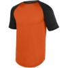 Custom Youth Wicking Short Sleeve Baseball Jersey Orange/ Black