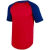 Custom Youth Wicking Short Sleeve Baseball Jersey Red/ Navy