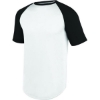 Custom Youth Wicking Short Sleeve Baseball Jersey White/ Black