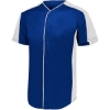 Custom Mens Full Button Baseball Jersey Navy/ White