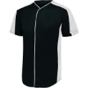 Custom Youth Full Button Baseball Jersey Black/ White