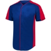 Custom Youth Full Button Baseball Jersey Navy/ Red
