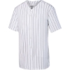 Custom Youth Pinstripe Full Button Baseball Jersey White/ Black