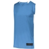 Custom Mens Step-Back Basketball Jersey Columbia Blue/ White
