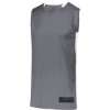 Custom Youth Step-Back Basketball Jersey Graphite/ White