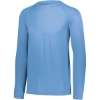 Custom Youth Attain Wicking Long Sleeve Shirt Columbia Blue