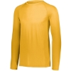 Custom Youth Attain Wicking Long Sleeve Shirt Gold