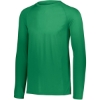 Custom Youth Attain Wicking Long Sleeve Shirt Kelly