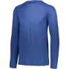Custom Youth Attain Wicking Long Sleeve Shirt Royal