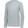Custom Youth Attain Wicking Long Sleeve Shirt Silver