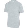 Custom Unisex Shadow Tonal Heather Training T-Shirt Silver