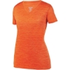 Custom Womens Shadow Tonal Heather Training V-Neck T-Shirt Orange