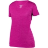 Custom Womens Shadow Tonal Heather Training V-Neck T-Shirt Power Pink
