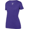 Custom Womens Shadow Tonal Heather Training V-Neck T-Shirt Purple