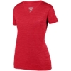 Custom Womens Shadow Tonal Heather Training V-Neck T-Shirt Red
