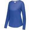 Custom Womens Lux Triblend Long Sleeve T-Shirt Royal Heather