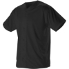 Custom Mens Full Button Lightweight Baseball Jersey Black