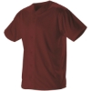 Custom Mens Full Button Lightweight Baseball Jersey Cardinal