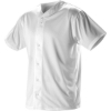 Custom Mens Full Button Lightweight Baseball Jersey White