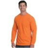 Custom Unisex USA-Made Performance Long Sleeve T-Shirt Bright Orange
