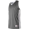 Custom Womens Single Ply Basketball Jersey Charcoal/ White