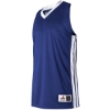 Custom Womens Single Ply Basketball Jersey Navy/ White
