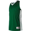 Custom Youth Single Ply Basketball Jersey Forest/ White