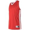 Custom Youth Single Ply Basketball Jersey Red/ White